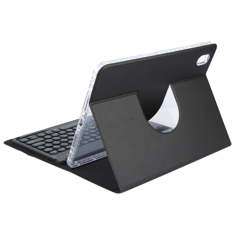 For Xiaomi Pad 6 Round Button Bluetooth Keyboard Rotatable Holder Leather Case(Black)