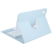 For Xiaomi Pad 6 Round Button Bluetooth Keyboard Rotatable Holder Leather Case with Touchpad(Sky Blue)