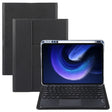 For Xiaomi Pad 6 Round Button Bluetooth Keyboard Rotatable Holder Leather Case with Touchpad(Black) - Others Keyboard by PMC TechLife | Online Shopping South Africa | PMC TechLife