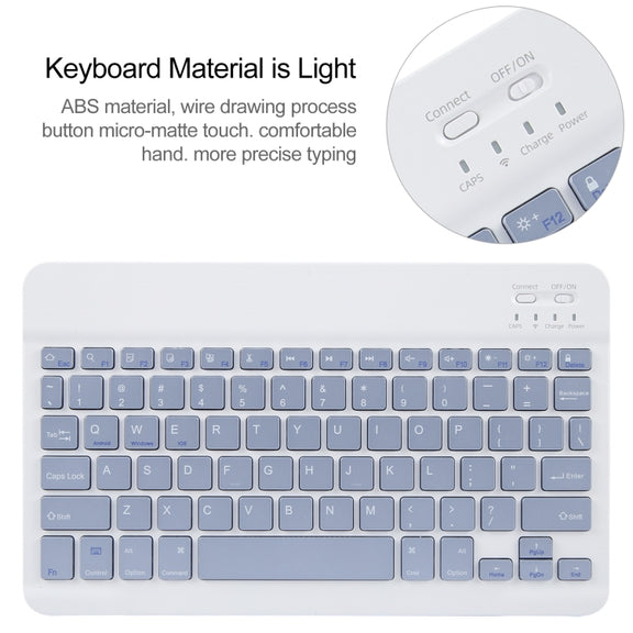 For Xiaomi Pad 6 Square Button Bluetooth Keyboard Rotatable Holder Leather Case(Lavender Purple)
