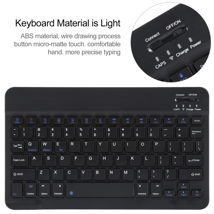 For Xiaomi Pad 6 Square Button Bluetooth Keyboard Rotatable Holder Leather Case(Black)