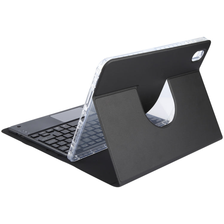 For Xiaomi Pad 6 Square Button Bluetooth Keyboard Rotatable Holder Leather Case with Touchpad(Black)