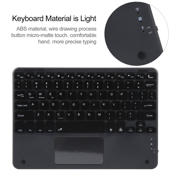 For Xiaomi Pad 6 Square Button Bluetooth Keyboard Rotatable Holder Leather Case with Touchpad(Black)