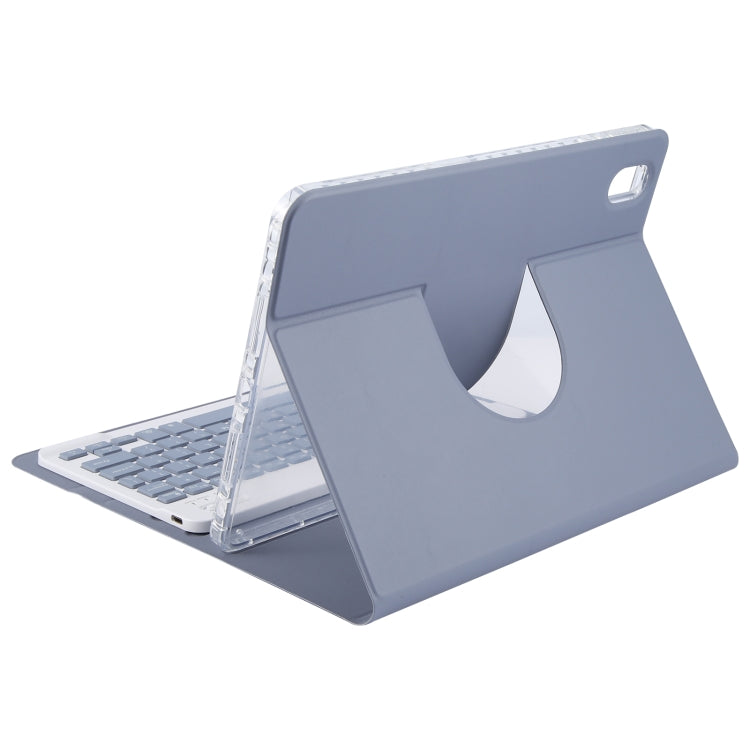 For Xiaomi Pad 6 Square Button Backlight Bluetooth Keyboard Rotatable Holder Leather Case(Lavender Purple)
