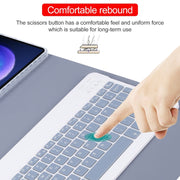 For Xiaomi Pad 6 Square Button Backlight Bluetooth Keyboard Rotatable Holder Leather Case(Lavender Purple)