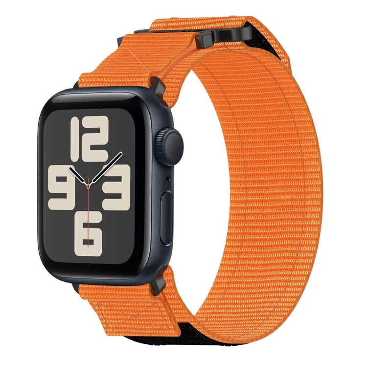 For Apple Watch SE 2023 40mm Nylon Hook And Loop Fastener Watch Band(Orange)
