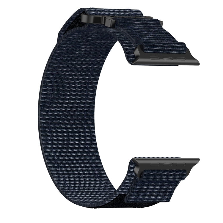 For Apple Watch Series 9 45mm Nylon Hook And Loop Fastener Watch Band(Blue)