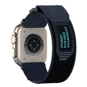 For Apple Watch Series 7 45mm Nylon Hook And Loop Fastener Watch Band(Blue)