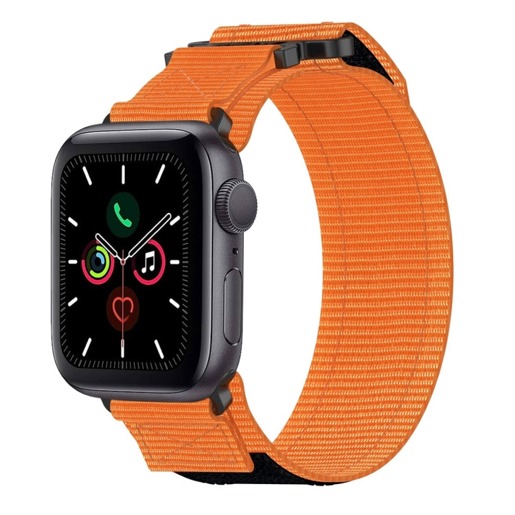 For Apple Watch Series 5 40mm Nylon Hook And Loop Fastener Watch Band(Orange)