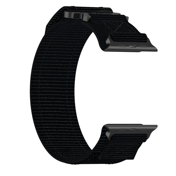 For Apple Watch Series 4 40mm Nylon Hook And Loop Fastener Watch Band(Black)
