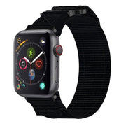 For Apple Watch Series 4 40mm Nylon Hook And Loop Fastener Watch Band(Black)