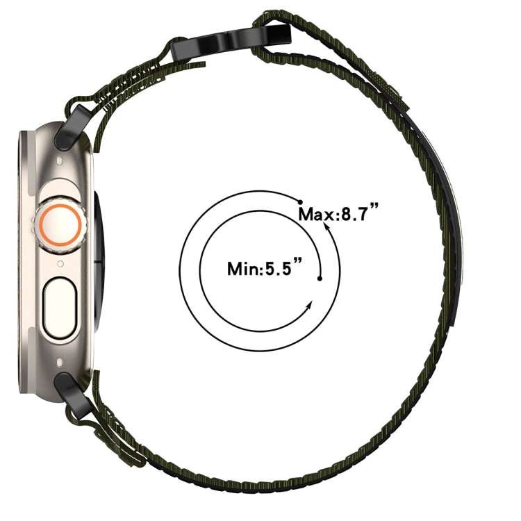 For Apple Watch Series 6 44mm Nylon Hook And Loop Fastener Watch Band(Grey)