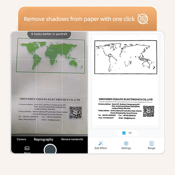 A4LE Portable Bluetooth HD Thermal Printer for Home Office Study(AU Plug)