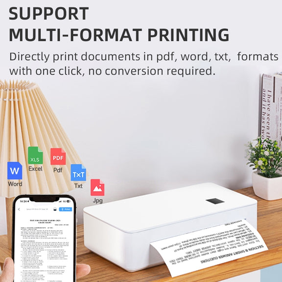 A4LE Portable Bluetooth HD Thermal Printer for Home Office Study(AU Plug)