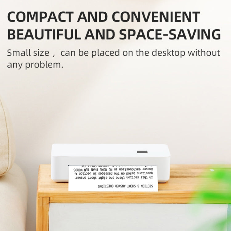 A4LE Portable Bluetooth HD Thermal Printer for Home Office Study(AU Plug)