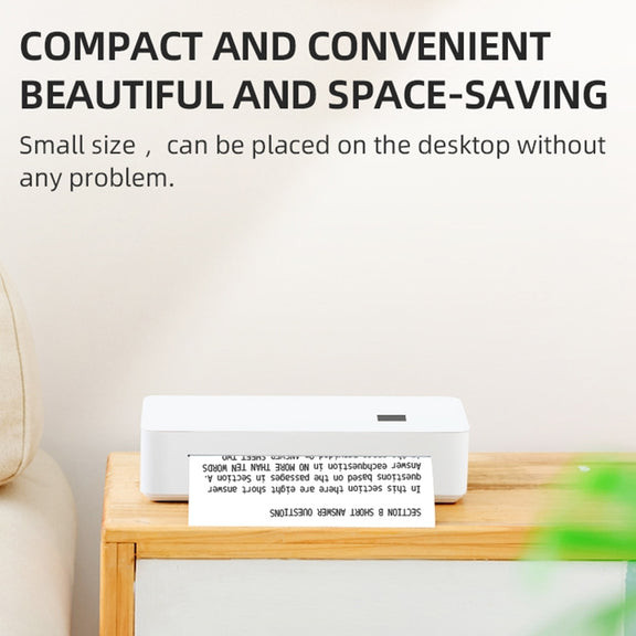 A4LE Portable Bluetooth HD Thermal Printer for Home Office Study(AU Plug)