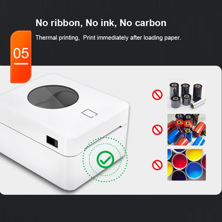 ZJ-9250 100x150mm USB Thermal Label Printer, Plug:UK Plug(Black)