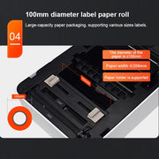 ZJ-9250 100x150mm USB Bluetooth Thermal Label Printer, Plug:EU Plug(Black)
