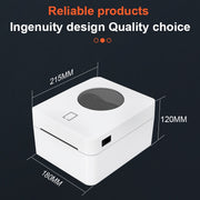 ZJ-9250 100x150mm USB Bluetooth Thermal Label Printer, Plug:AU Plug(White)