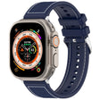 For Apple Watch SE 40mm Ordinary Buckle Hybrid Nylon Braid Silicone Watch Band(Midnight Blue) - Watch Bands by PMC TechLife | Online Shopping South Africa | PMC TechLife