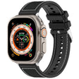 For Apple Watch 42mm Ordinary Buckle Hybrid Nylon Braid Silicone Watch Band(Black) - Watch Bands by PMC TechLife | Online Shopping South Africa | PMC TechLife | Buy Now Pay Later Mobicred