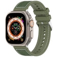 For Apple Watch 42mm Ordinary Buckle Hybrid Nylon Braid Silicone Watch Band(Green) - free shipping - PMC TechLife - Order now!
