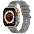 For Apple Watch 38mm Ordinary Buckle Hybrid Nylon Braid Silicone Watch Band(Grey) - Watch Bands by PMC TechLife | Online Shopping South Africa | PMC TechLife