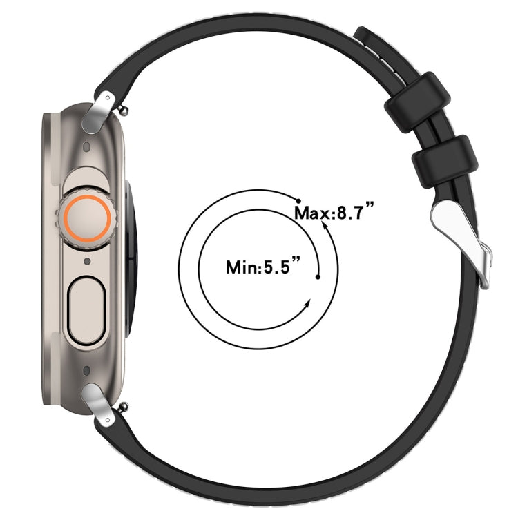 For Apple Watch 38mm Ordinary Buckle Hybrid Nylon Braid Silicone Watch Band(Grey)
