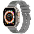 For Apple Watch SE 40mm Official Buckle Hybrid Nylon Braid Silicone Watch Band(Grey) - free shipping - PMC TechLife - Order now!
