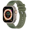 For Apple Watch 38mm Official Buckle Hybrid Nylon Braid Silicone Watch Band(Green) - Watch Bands by PMC TechLife | Online Shopping South Africa | PMC TechLife