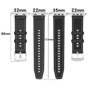 For Apple Watch 38mm Official Buckle Hybrid Nylon Braid Silicone Watch Band(Midnight Blue)