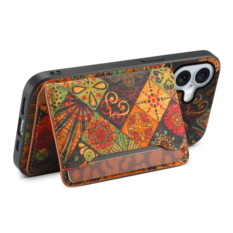 For iPhone 16 Card Slot Holder Phone Case(Autumn Yellow)