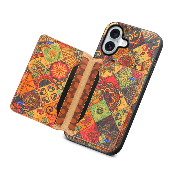 For iPhone 16 Card Slot Holder Phone Case(Autumn Yellow)