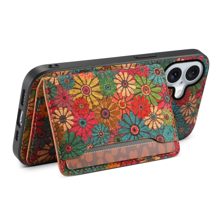 For iPhone 16 Card Slot Holder Phone Case(Spring Green)