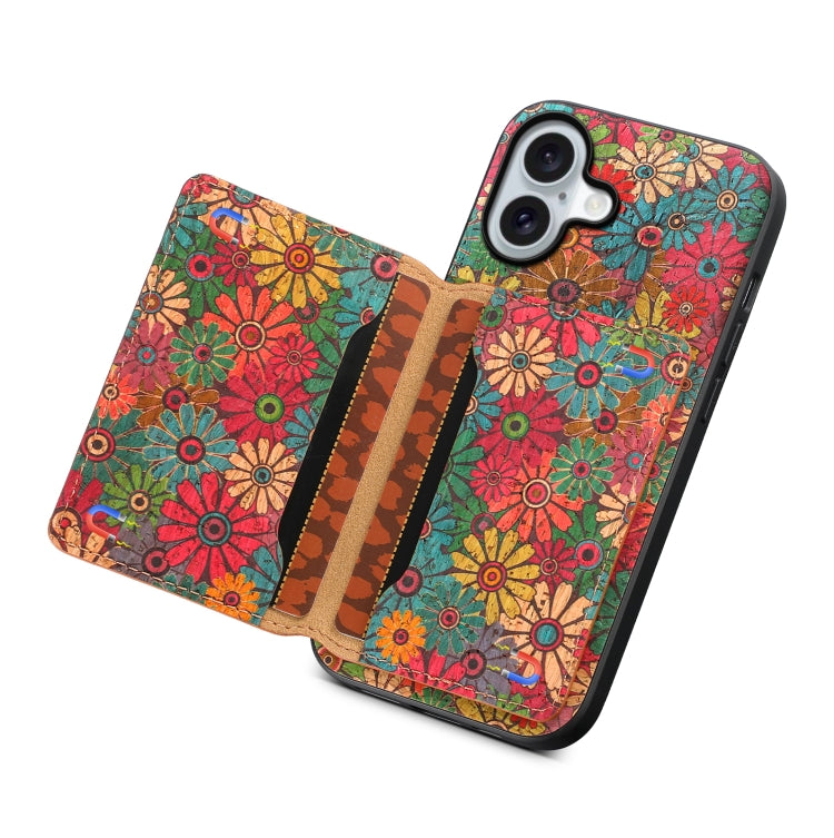 For iPhone 16 Card Slot Holder Phone Case(Spring Green)