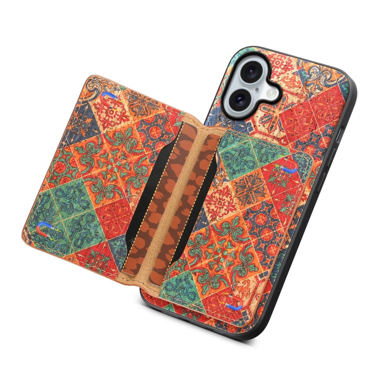 For iPhone 16 Card Slot Holder Phone Case(Winter Blue)