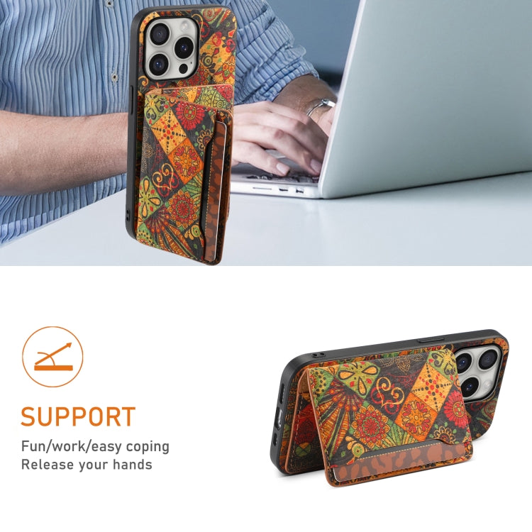 For iPhone 16 Pro Max Card Slot Holder Phone Case(Autumn Yellow)