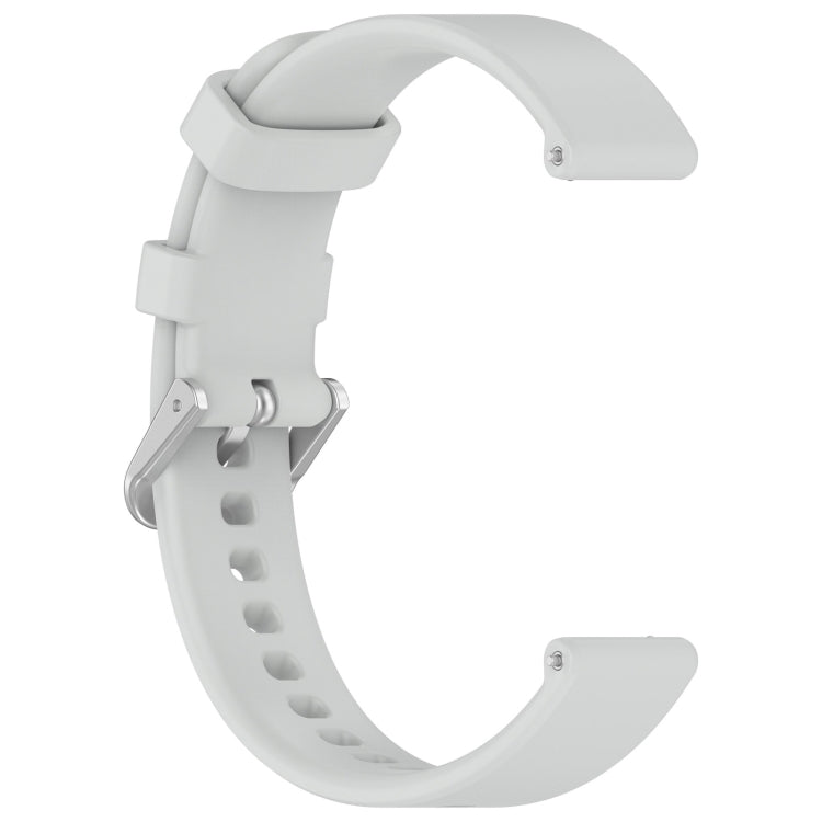 For Garmin Lily 2 14mm Silver Buckle Silicone Watch Band Wristband(Light Grey)