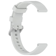 For Garmin Lily 2 14mm Silver Buckle Silicone Watch Band Wristband(Light Grey)