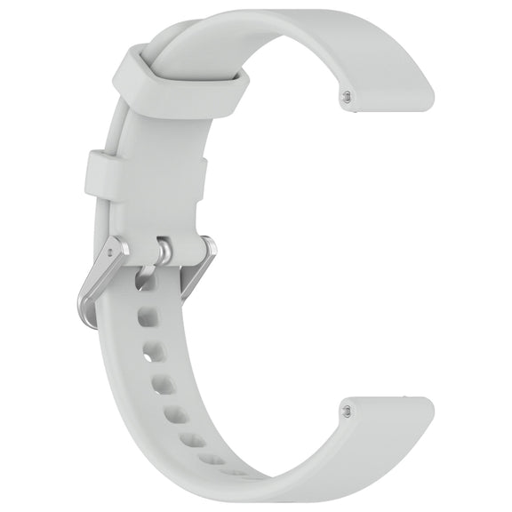 For Garmin Lily 2 14mm Silver Buckle Silicone Watch Band Wristband(Light Grey)