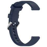For Garmin Lily 2 14mm Silver Buckle Silicone Watch Band Wristband(Midnight  Blue)