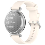 For Garmin Lily 2 14mm Silver Buckle Silicone Watch Band Wristband(Starlight)