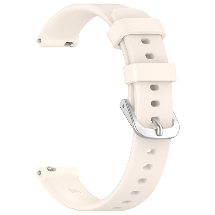 For Garmin Lily 2 14mm Silver Buckle Silicone Watch Band Wristband(Starlight)