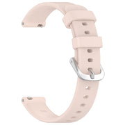 For Garmin Lily 2 14mm Silver Buckle Silicone Watch Band Wristband(Light Pink)