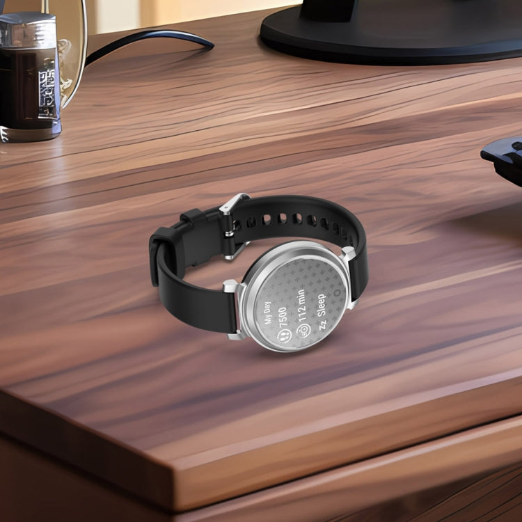 For Garmin Lily 2 14mm Silver Buckle Silicone Watch Band Wristband(Light Pink)