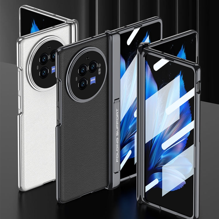 For vivo X Fold3 Pro GKK Integrated Magnetic Fold Hinge Leather Shockproof Phone Case(Silver)