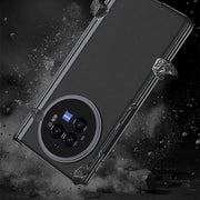 For vivo X Fold3 Pro GKK Integrated Magnetic Fold Hinge Leather Shockproof Phone Case(Silver)