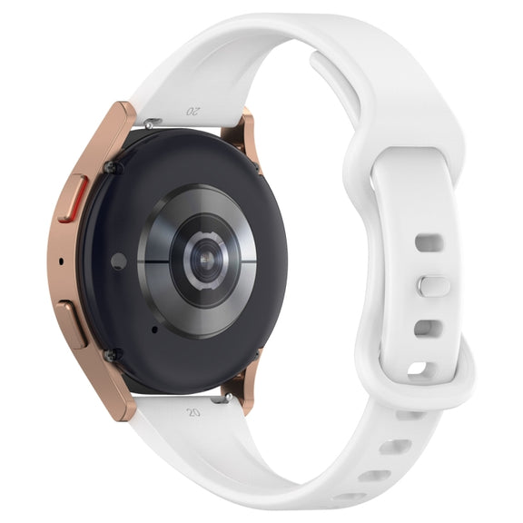 20mm Slim Reverse Buckle Silicone Watch Band(White)