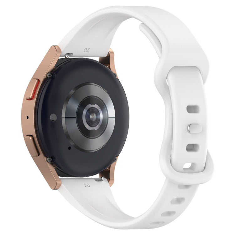 20mm Slim Reverse Buckle Silicone Watch Band(White)