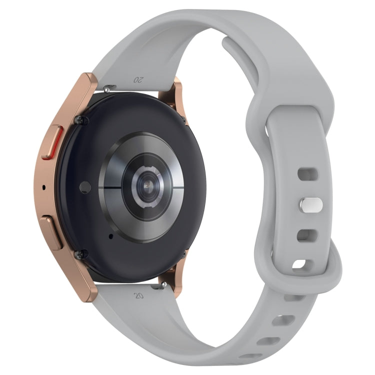 20mm Slim Reverse Buckle Silicone Watch Band(Grey)